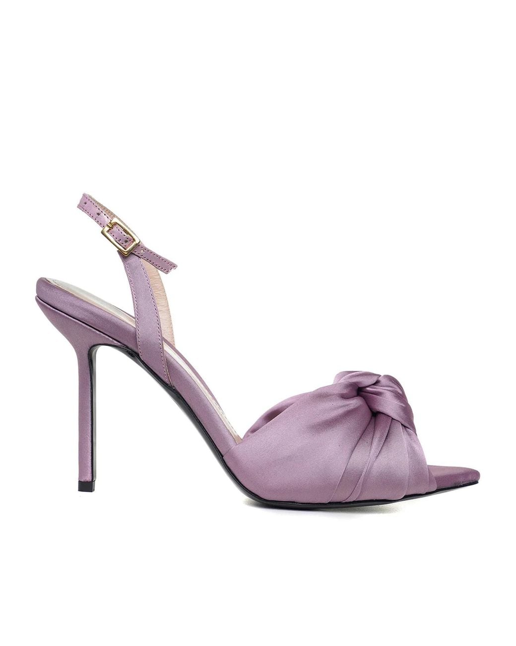 Ginissima Purple Sofia Satin Sandals