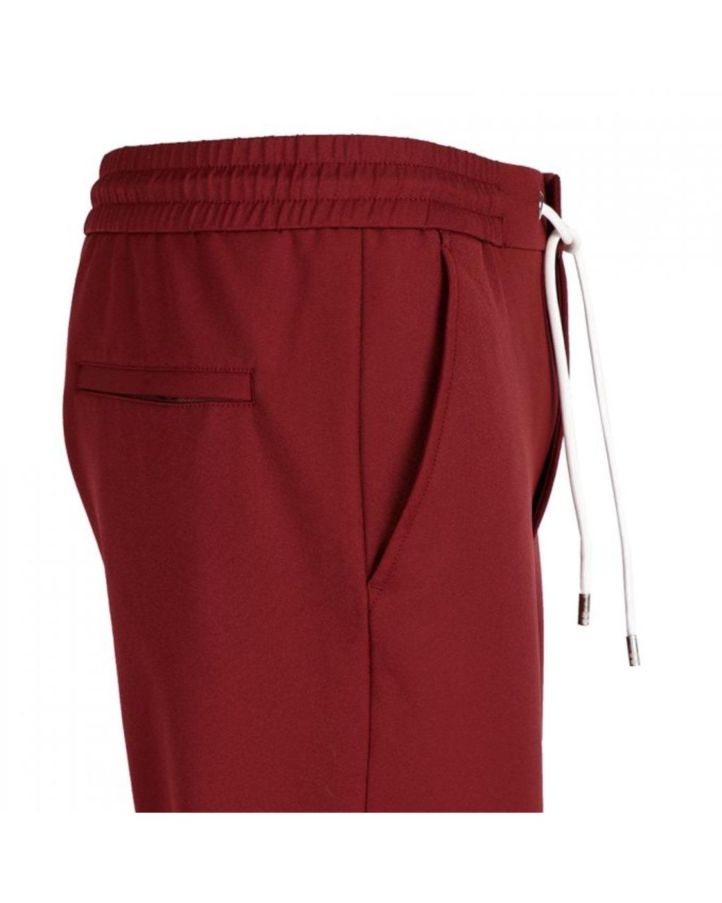 DAVID WEJ Red Ashford Plain Drawstring Trouser – Burgundy for men