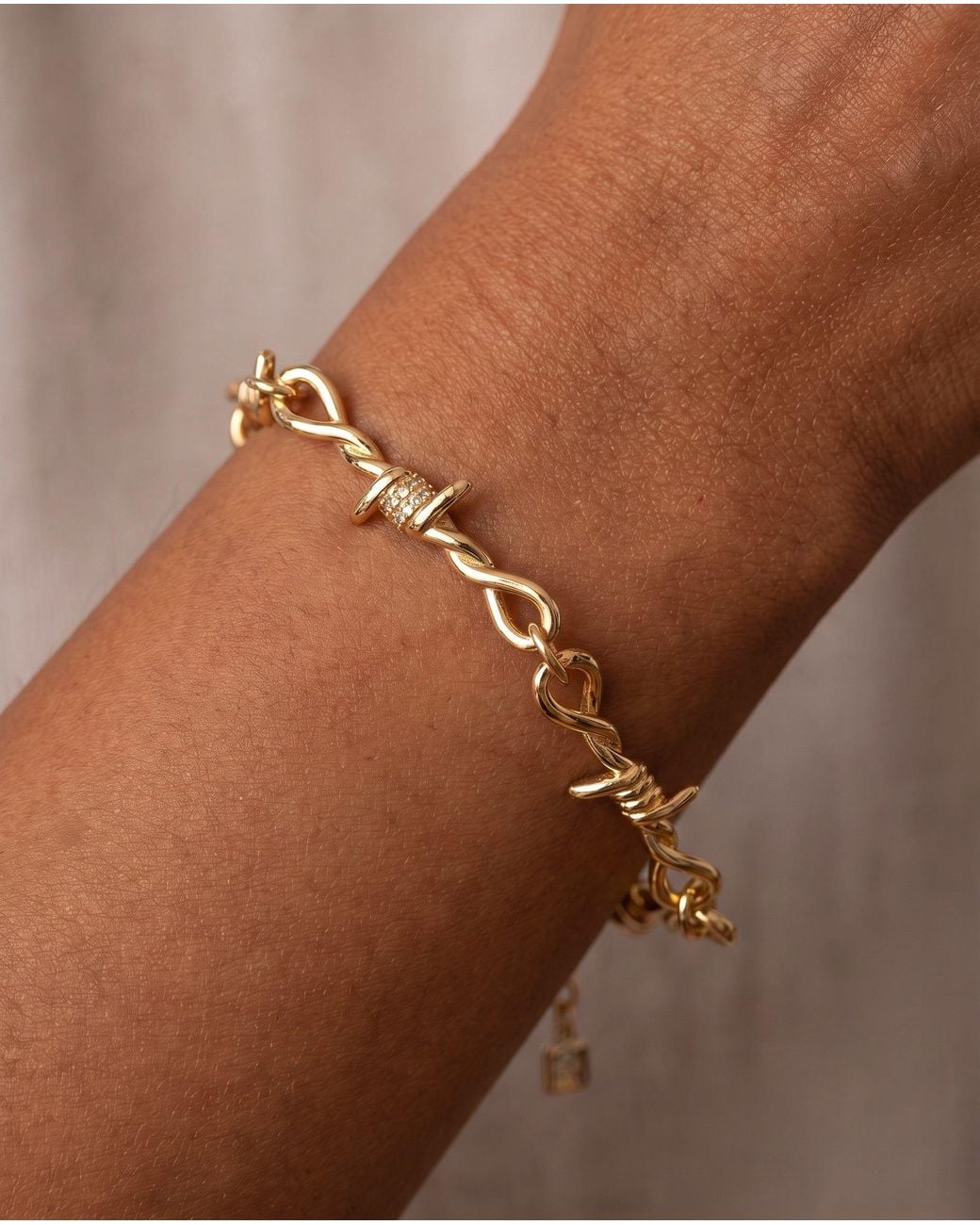 The M Jewelers Metallic The Iced Out Barbwire Bracelet
