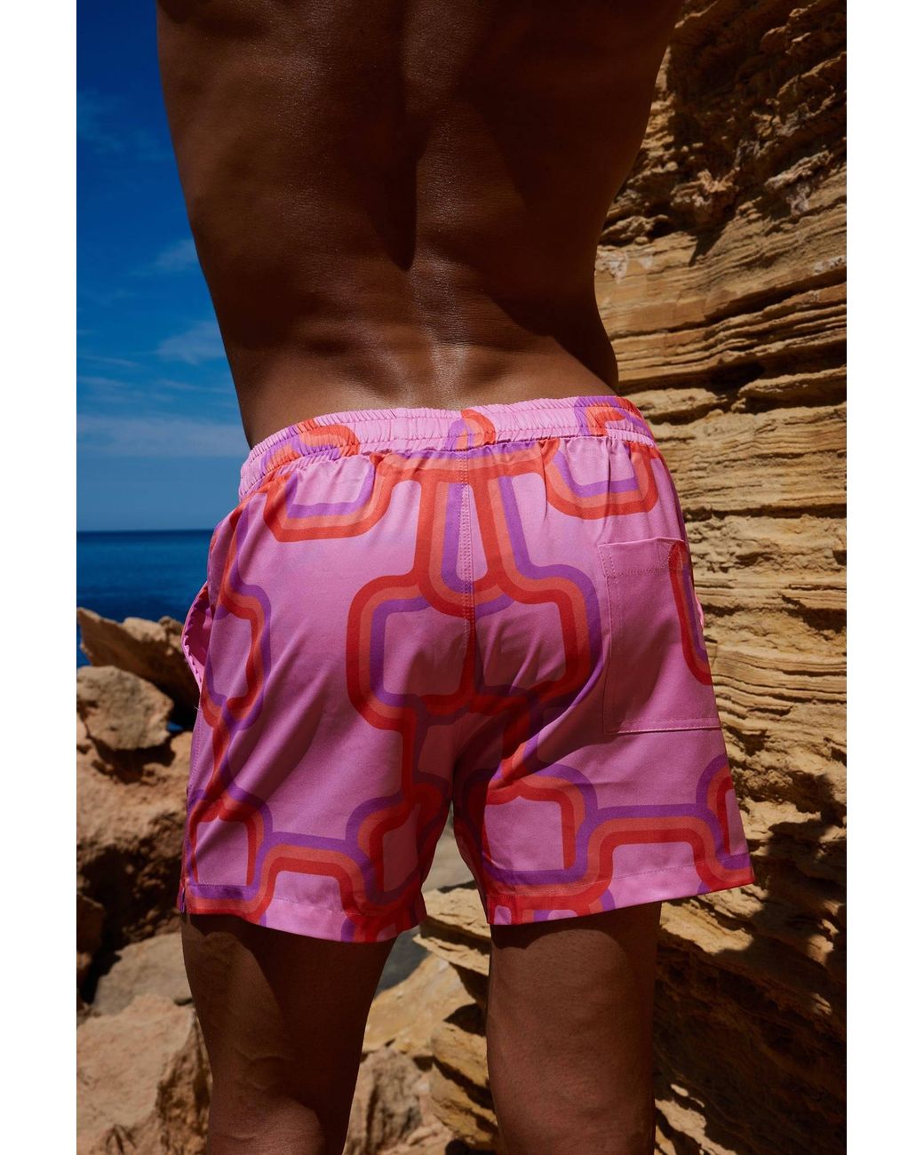 Julia Clancey Red South Bay Boardie for men
