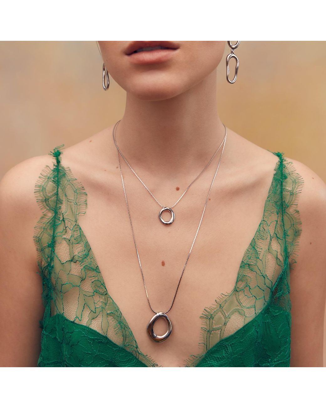 Biko Jewellery White Cora Pendant Small