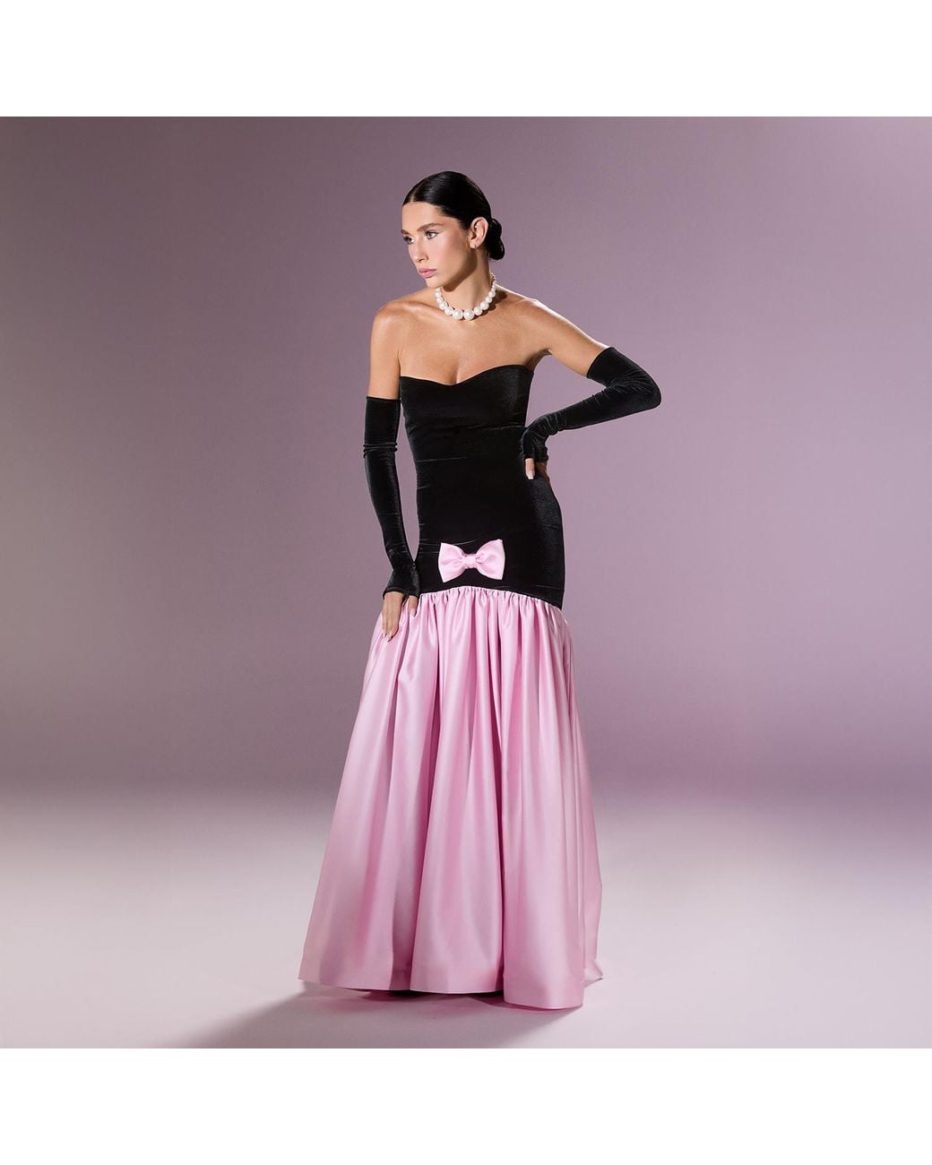 Nur Karaata Pink Marcelline Gown