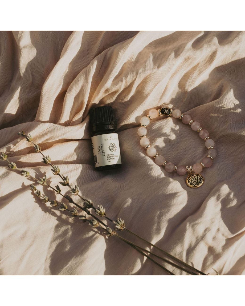 Seven Saints Pink Heart Chakra Activation Madagascar Rose Quartz Bracelet