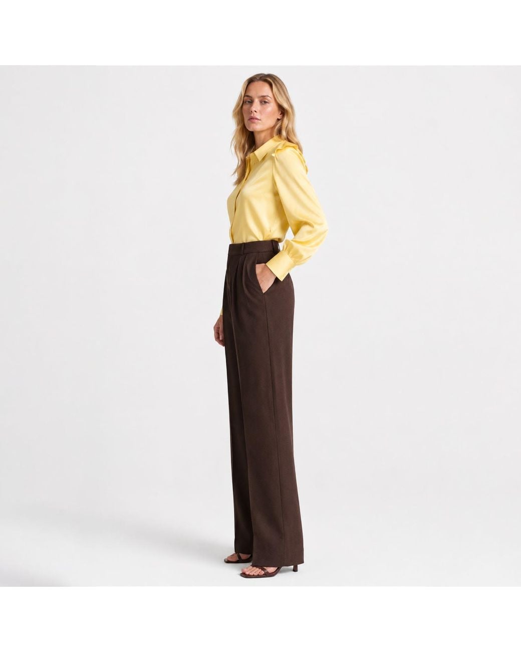 Freak Vault Yellow Laura Silk Blouse