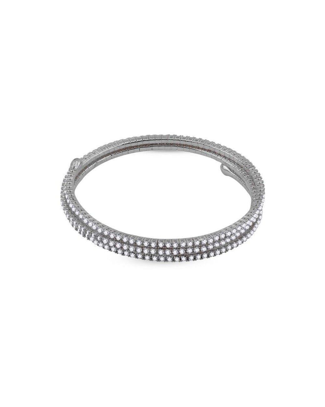 Argento Vivo Metallic The Three Row Cz Cuff