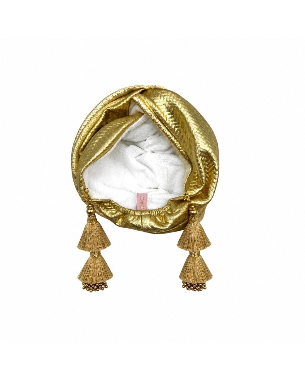 Julia Clancey Metallic Zia & Ivory Didi Dorado Turban
