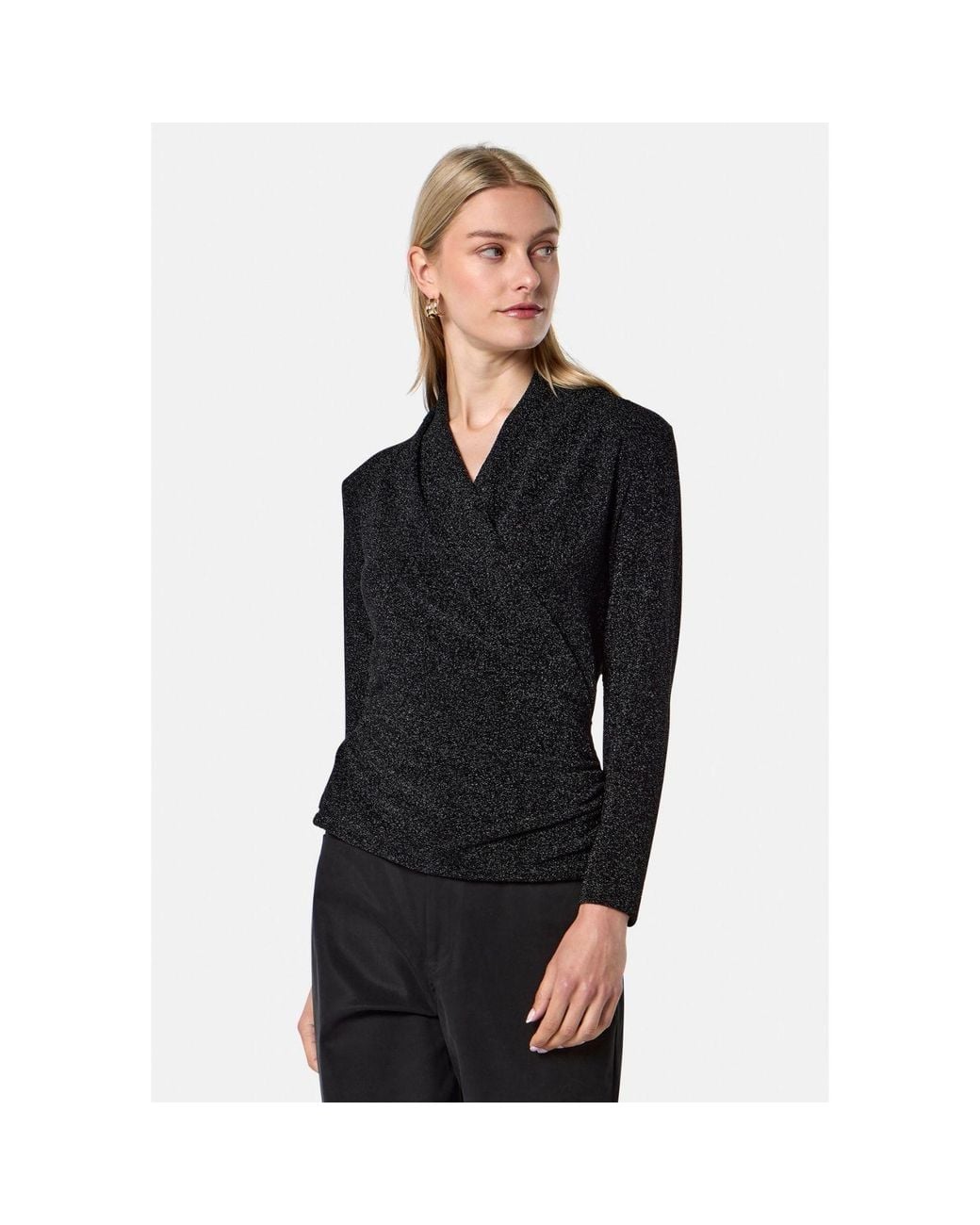Helen Mcalinden Black Roxanne Shimmer Top