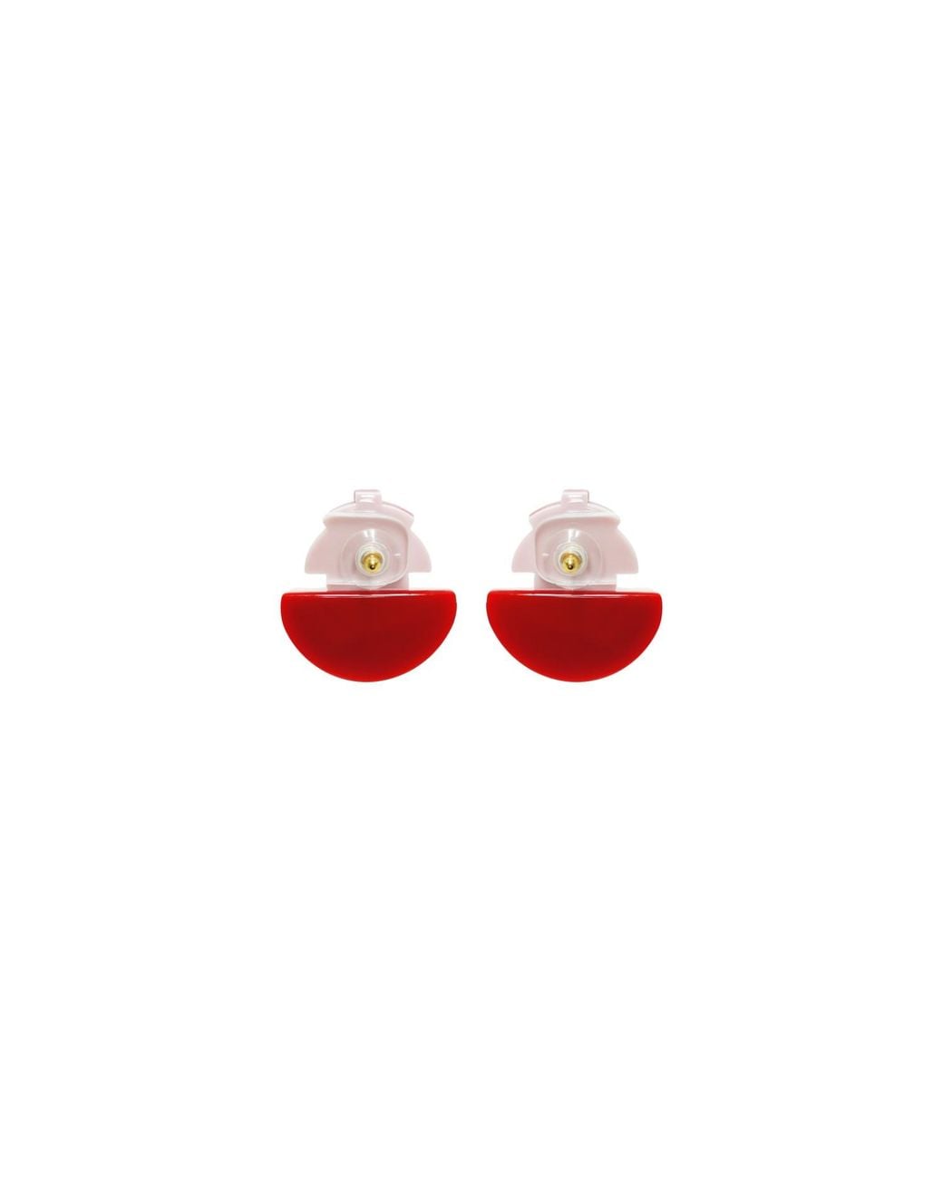 Gissa Bicalho Red Acrylic Handmade Earring Jaci
