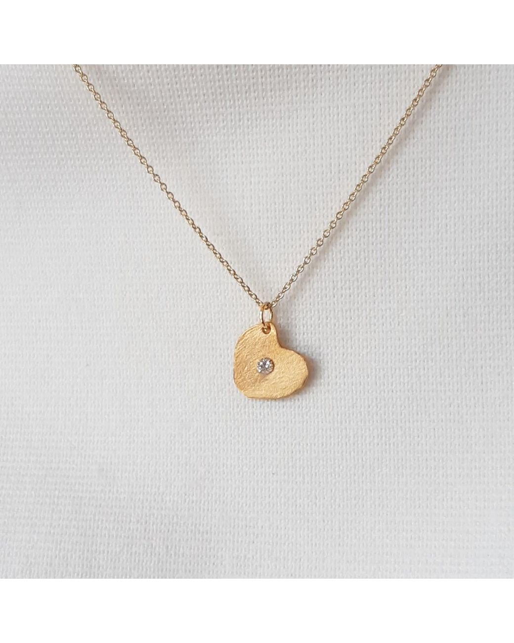 Lily Flo Jewellery Metallic Heart Necklace