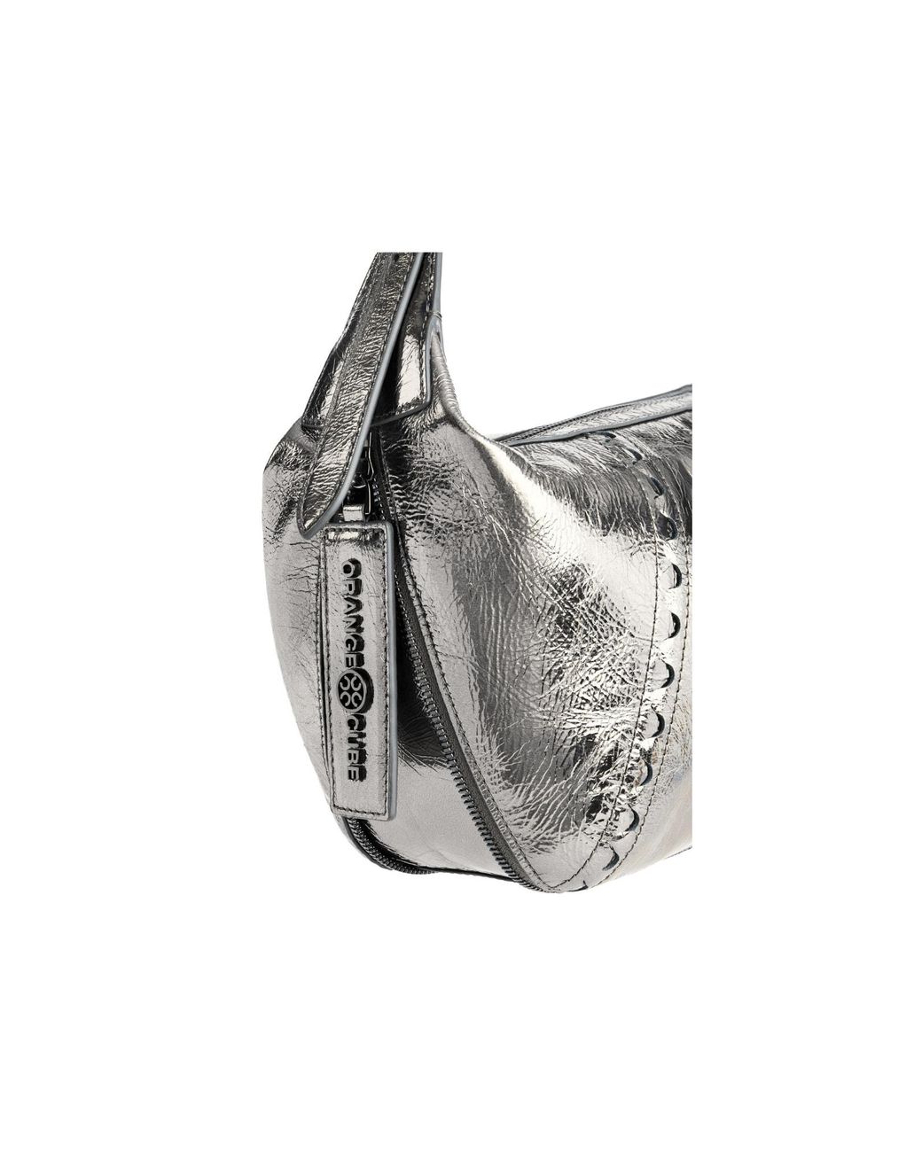 Orange Cube White Metropolitan Hobo Bag