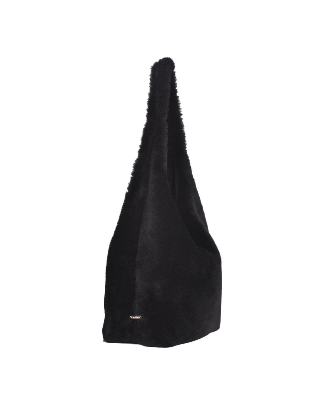 Owen Barry Black Slouchy Sheepskin Bag Bruton