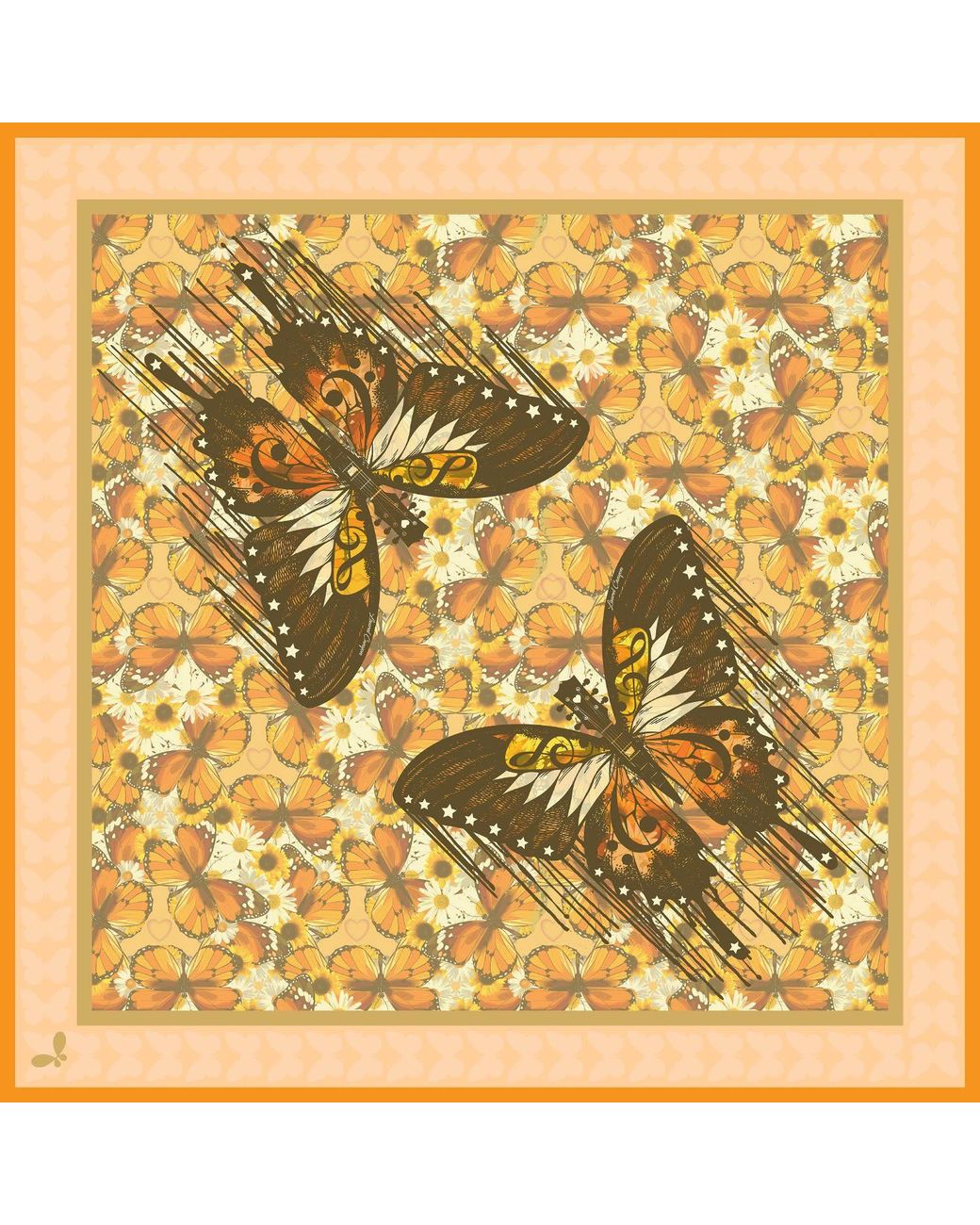 Henelle Metallic Laurel Canyon Silk Scarf