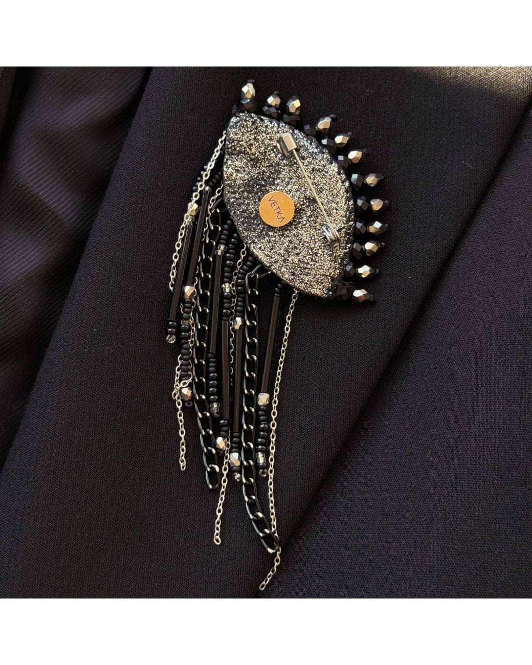 VETKA Black Statement Eye Brooch- Sorcerer's Sight
