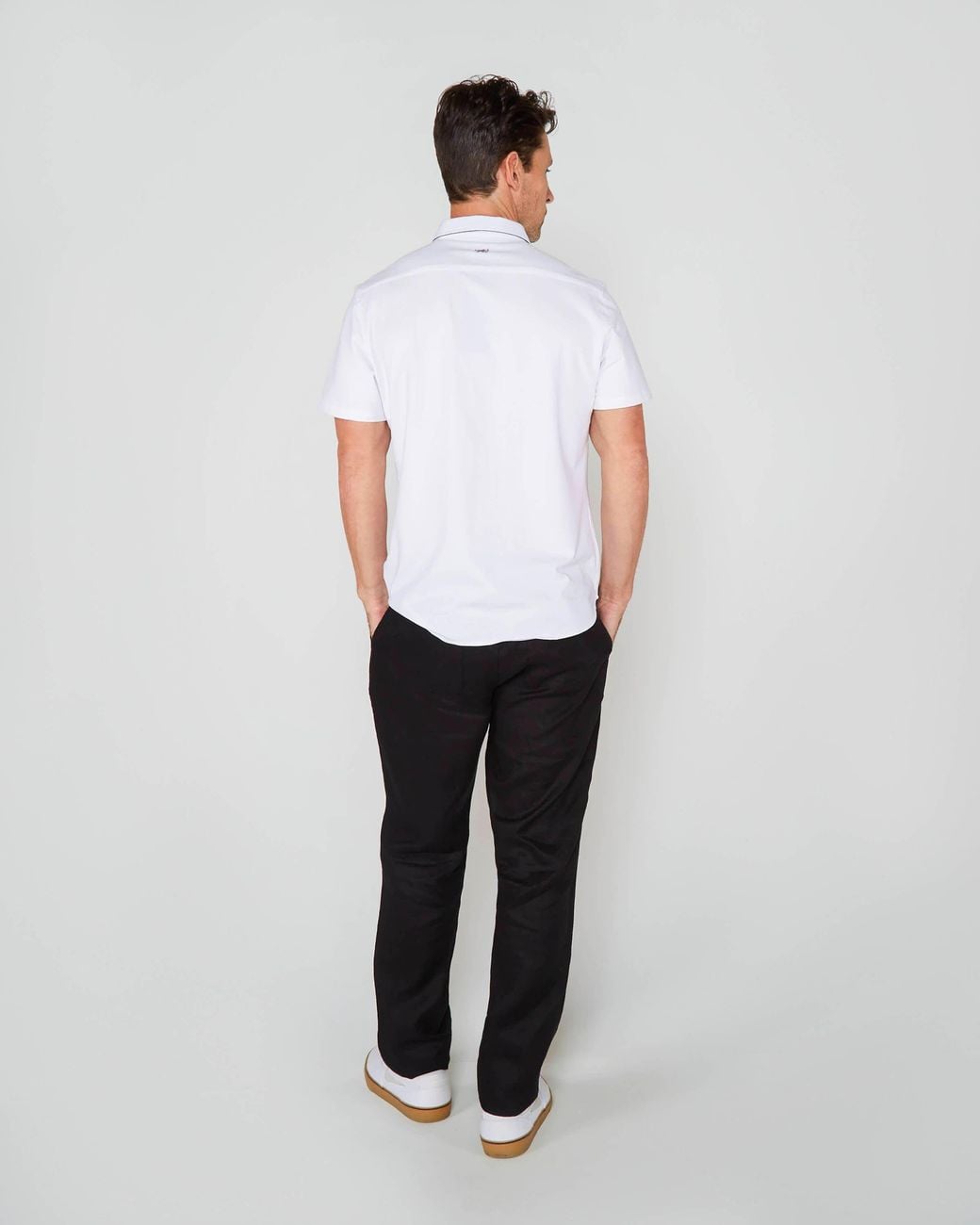 Lords of Harlech Blue Devon Linen Pant for men