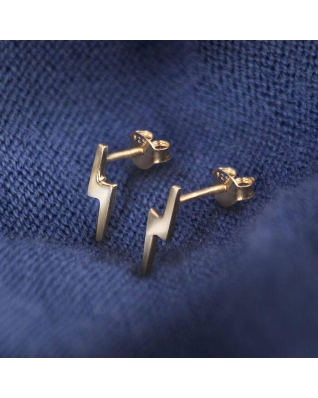 The Jewellery Store London Metallic Lightning Bolt Studs