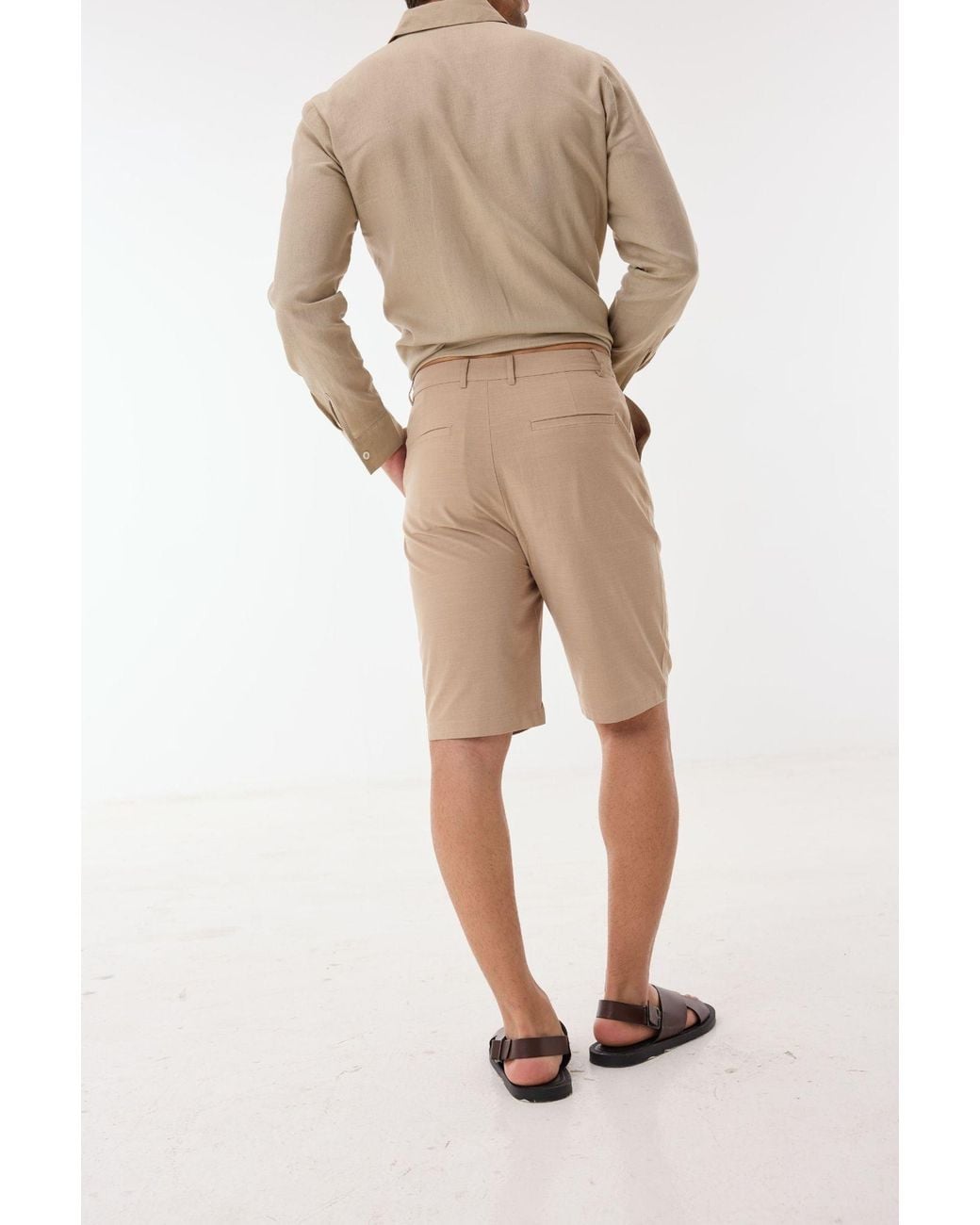 Ashita Fernandes Natural Neutrals Silven Linen Shorts