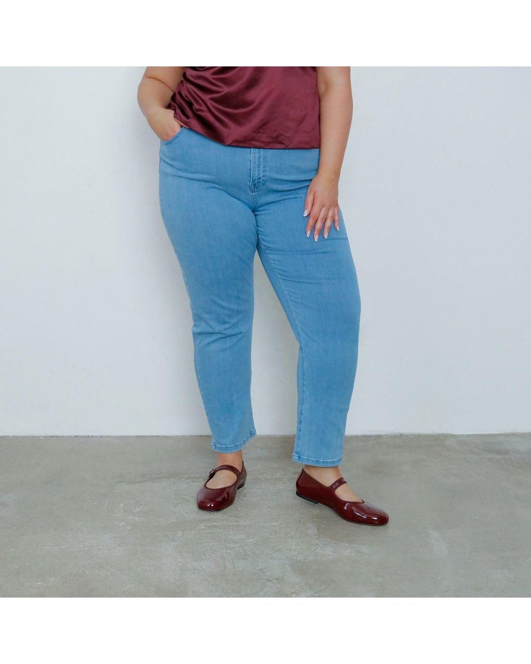 Widerry Red Wide Fit Ballet Flats Amaia Cerise