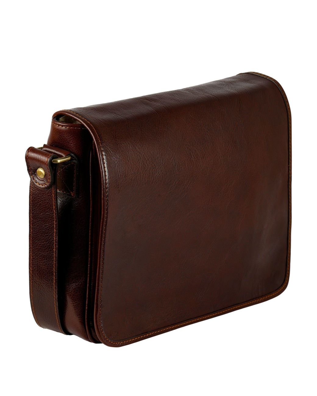 Time Resistance Brown Leather Messenger Bag – The Stranger for men