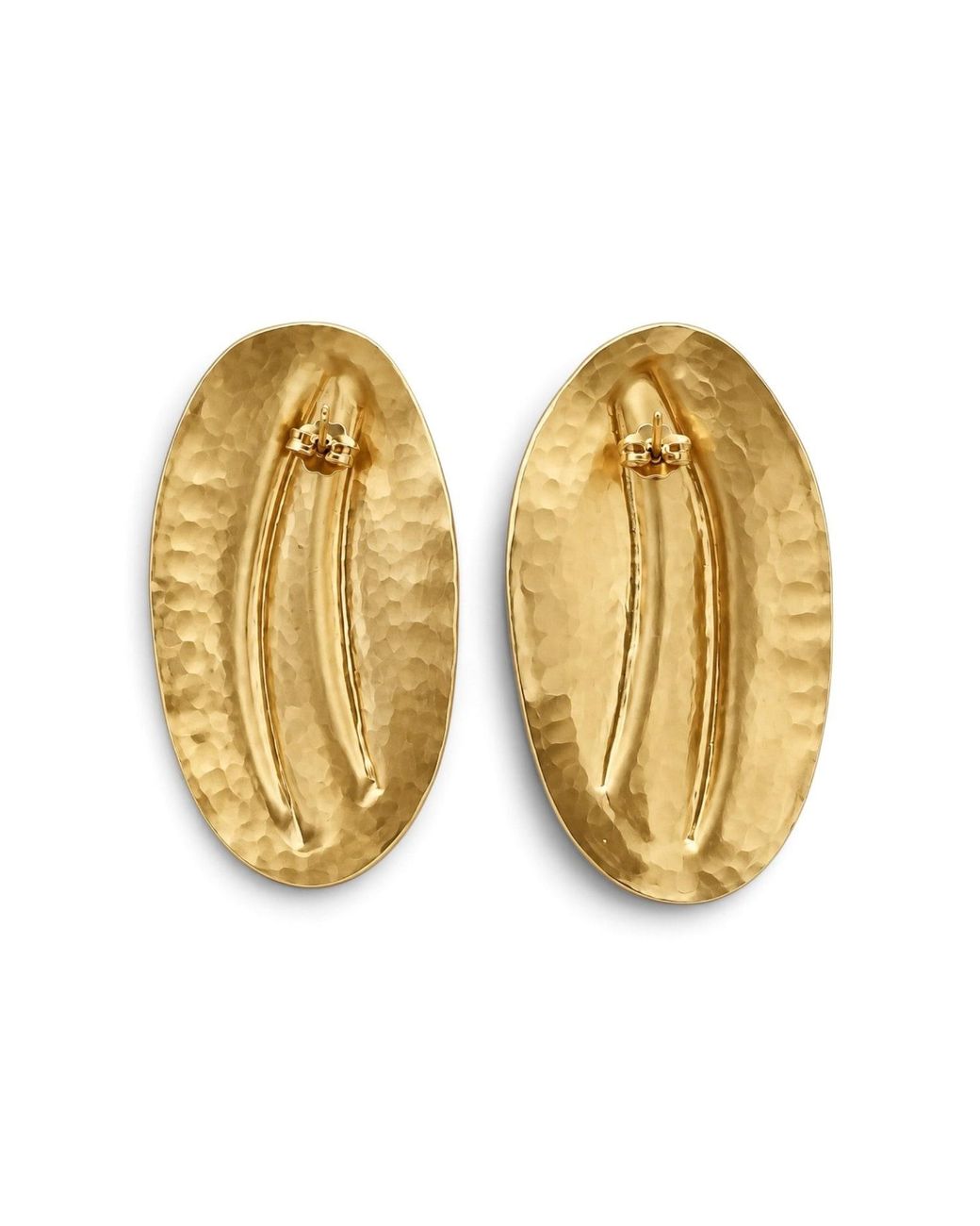Vstyle Metallic Sculpted Wave Statement Earrings