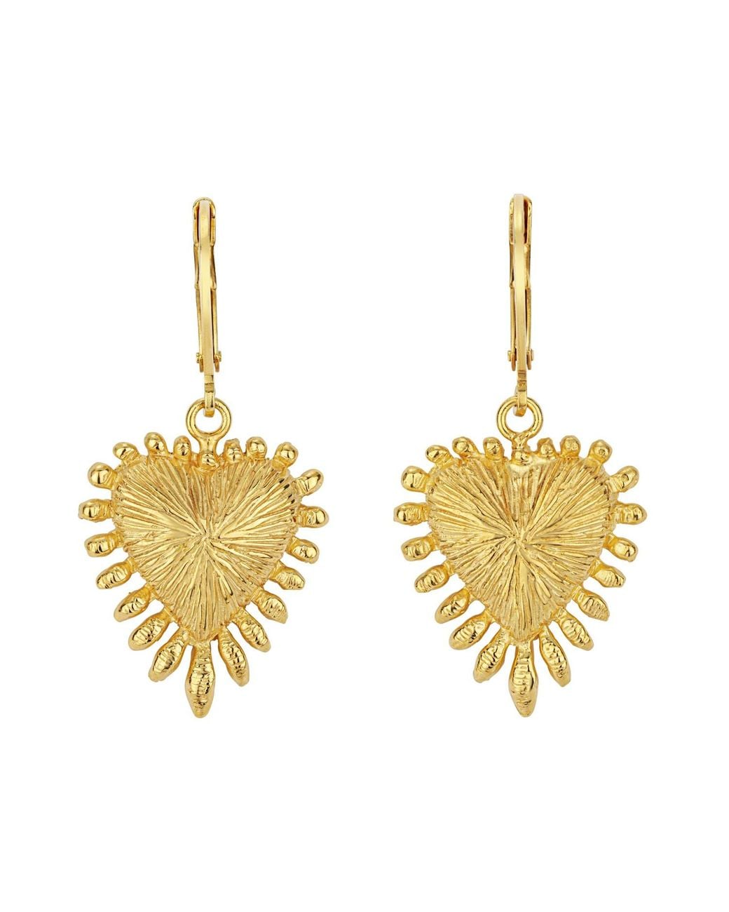 Zoe & Morgan Metallic Heart Rays Earrings