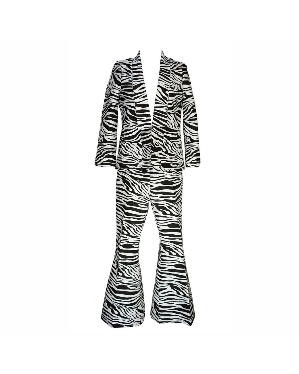 Jennafer Grace Black Zebra Shawl Collar Blazer