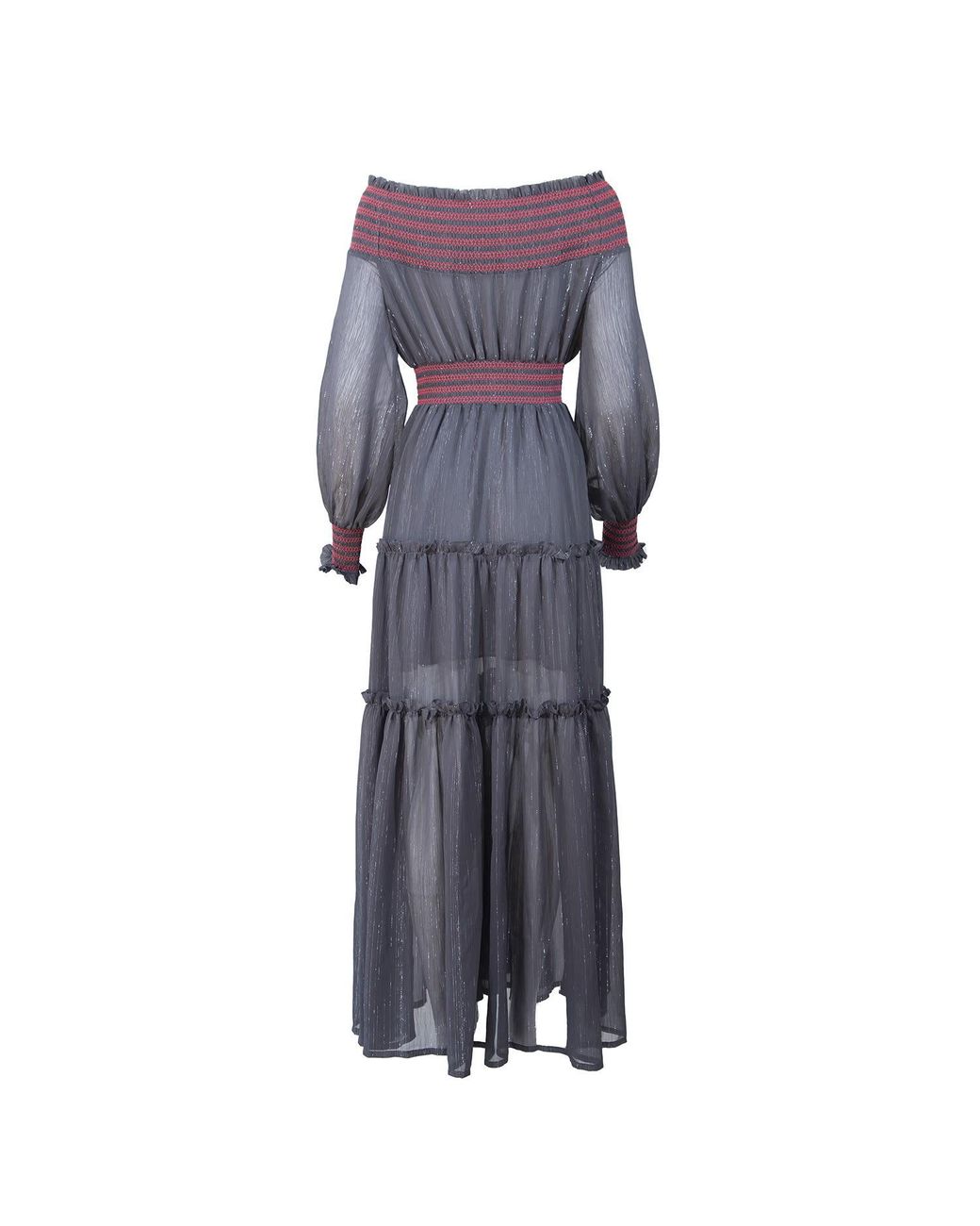 Vivienne Pash Blue Charli Off-Shoulder Maxi Dress