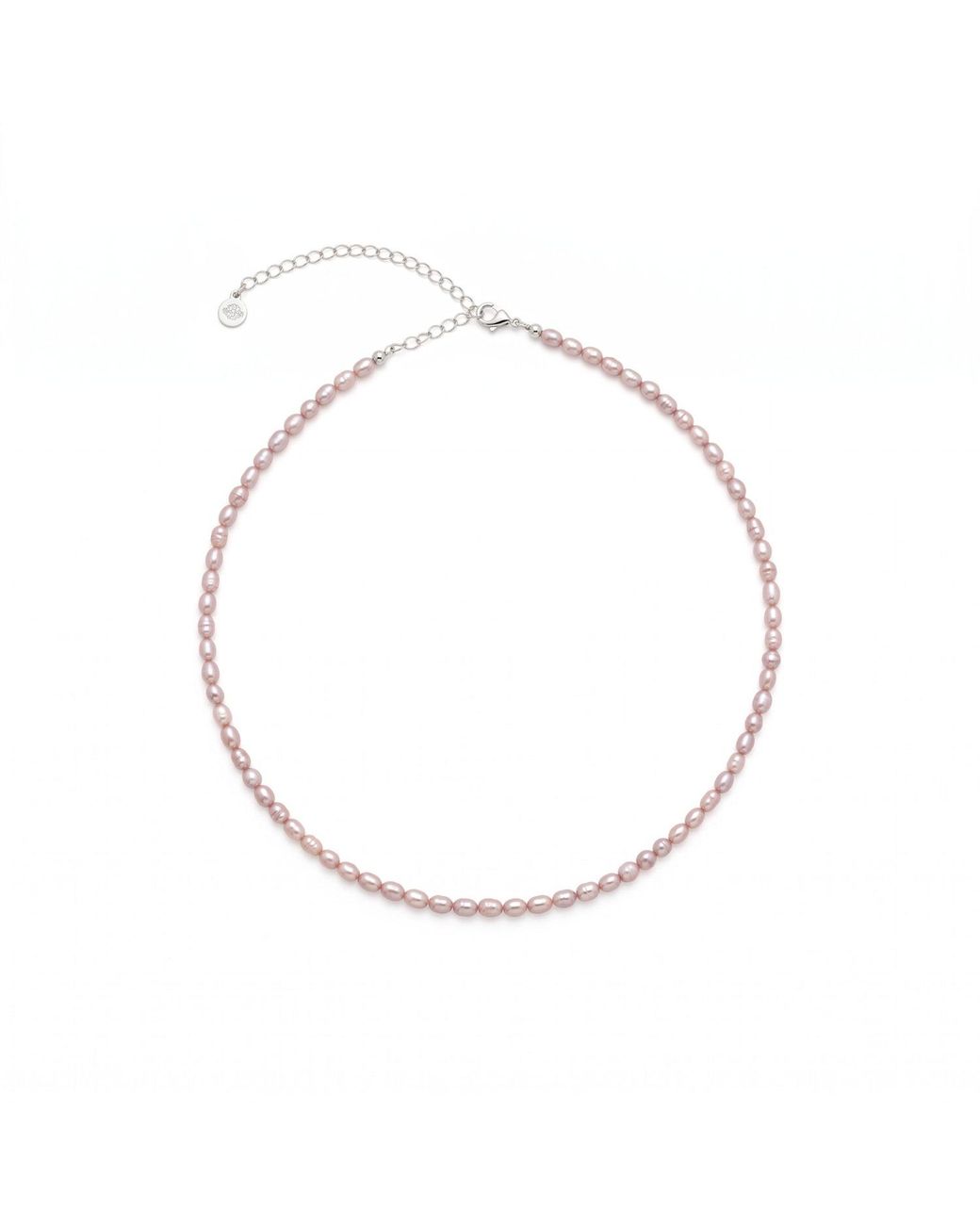 Seven Saints Metallic Blush Freshwater Baroque Pearl Choker, Rhodium