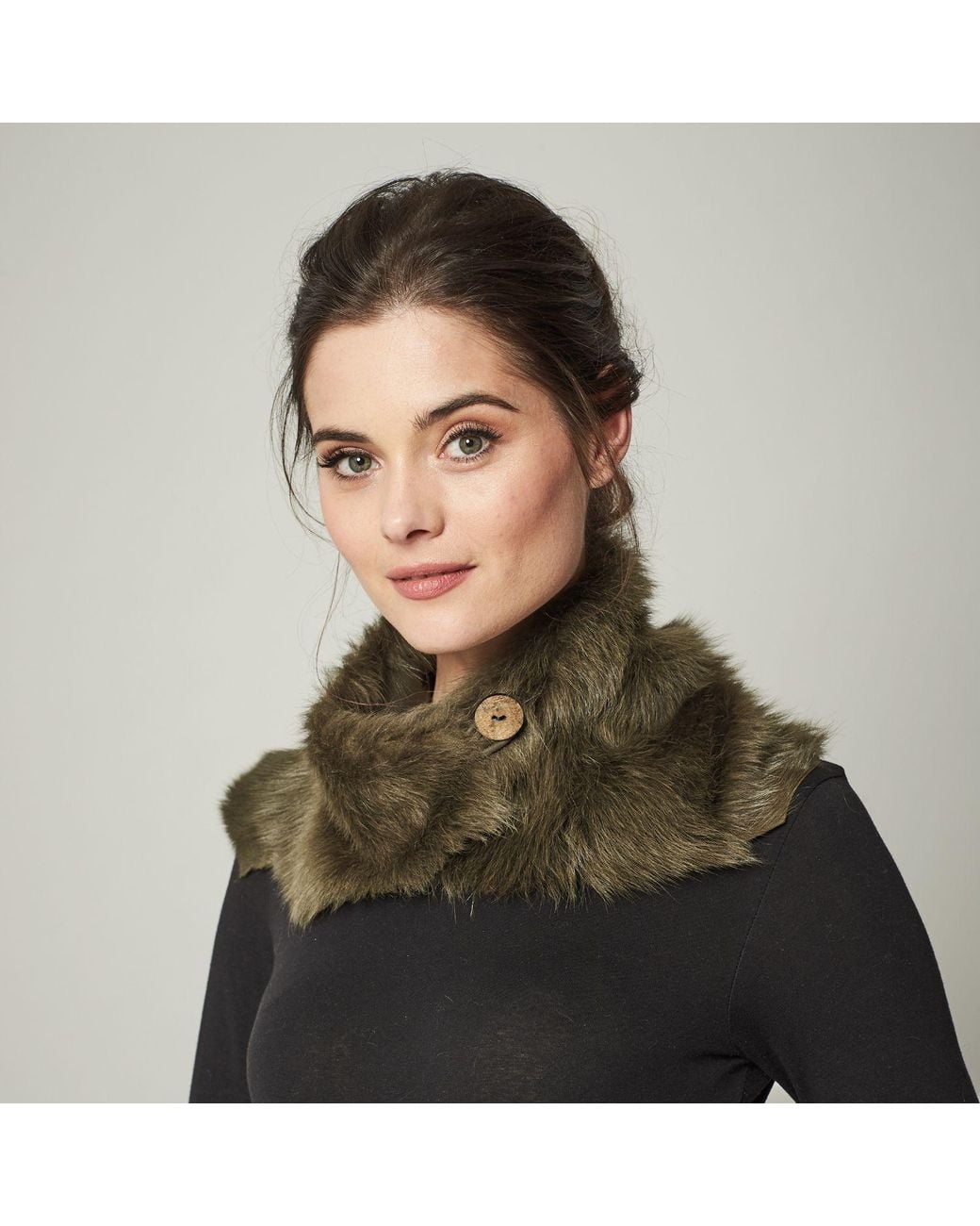Owen Barry Green Sheepskin Shrug Scarf Ailsa Wrap