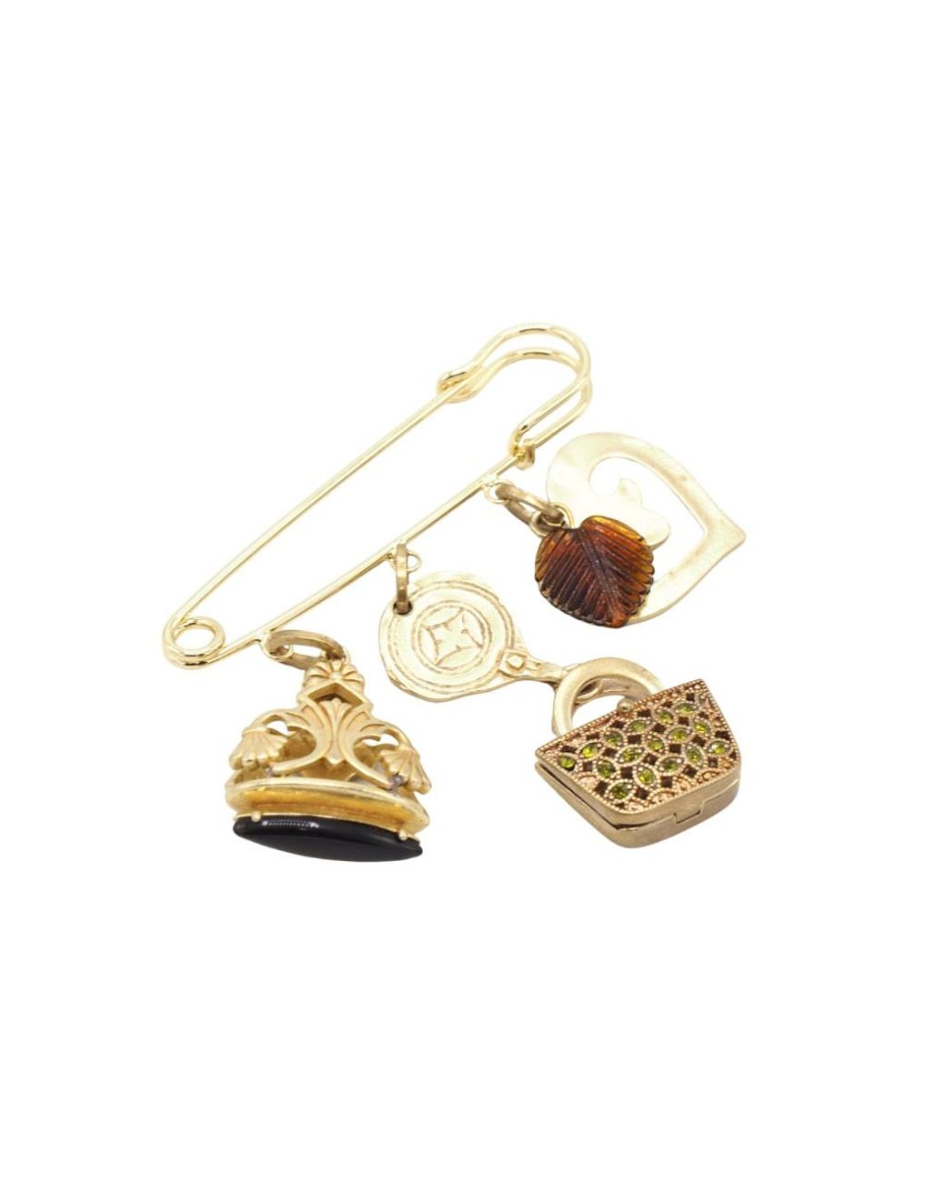 Sita Nevado Metallic Groceries Brooch