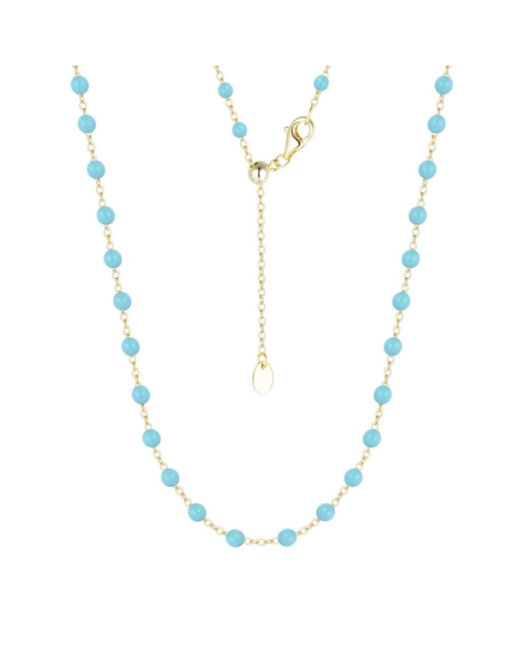 KAMARIA Pink Enamel Beaded Chain Necklace