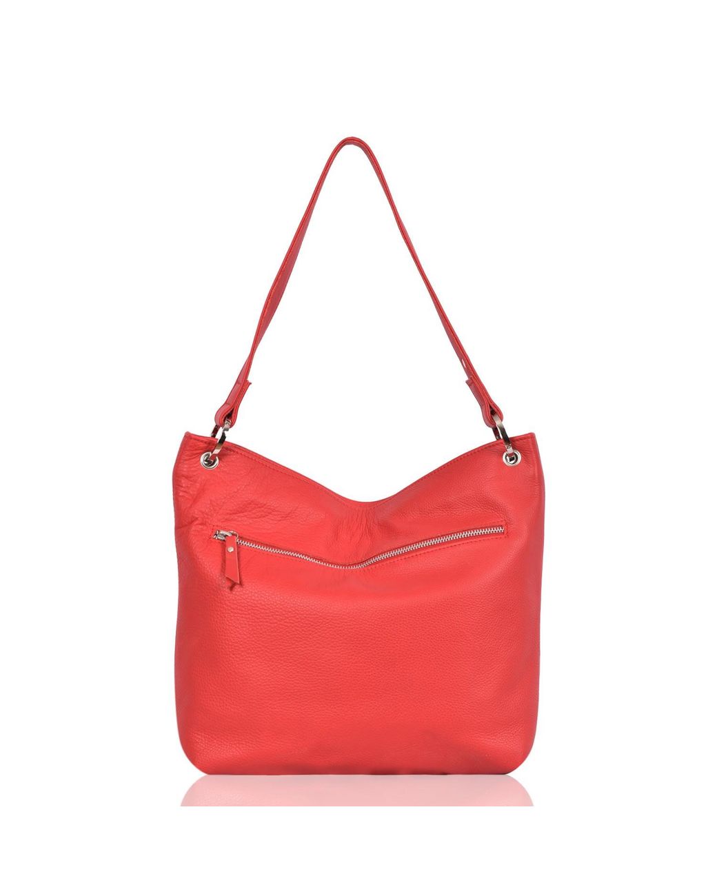 Owen Barry Red Leather Shoulder Bag Chilli Hesta