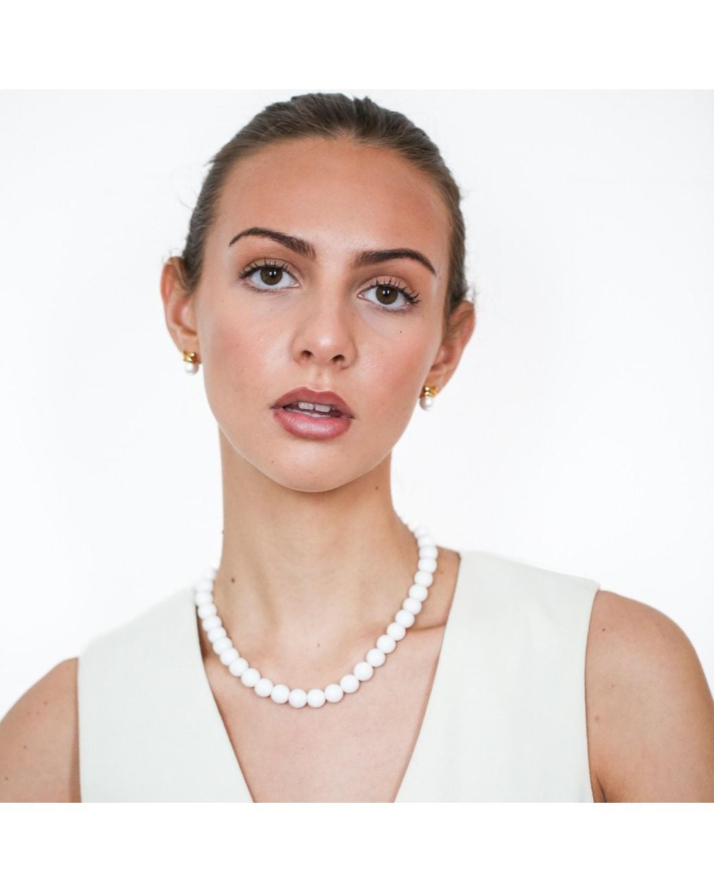 Miss Cecilia Metallic Grace Pearl Earrings