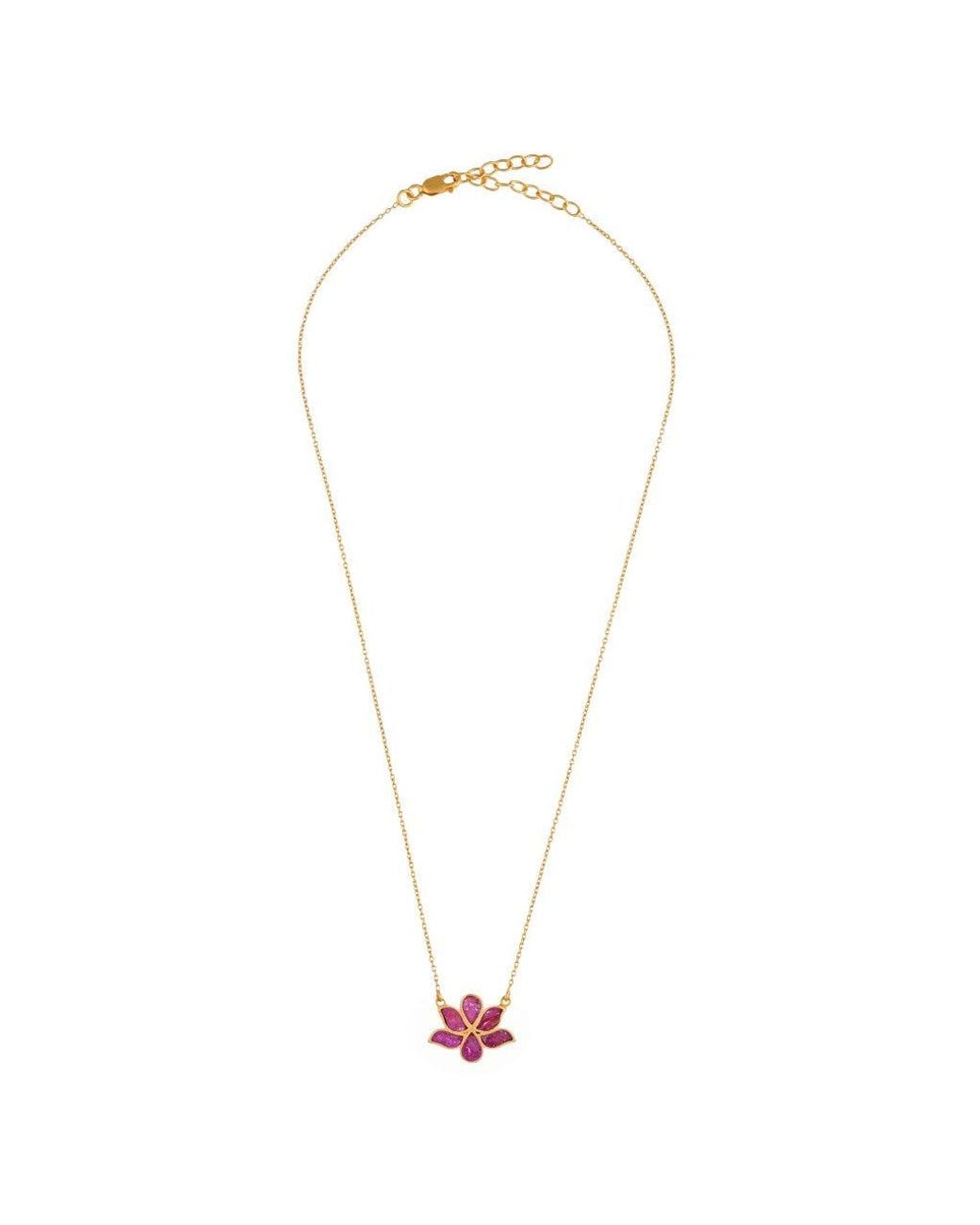 Opium Jewels Pink Water Lotus Necklace