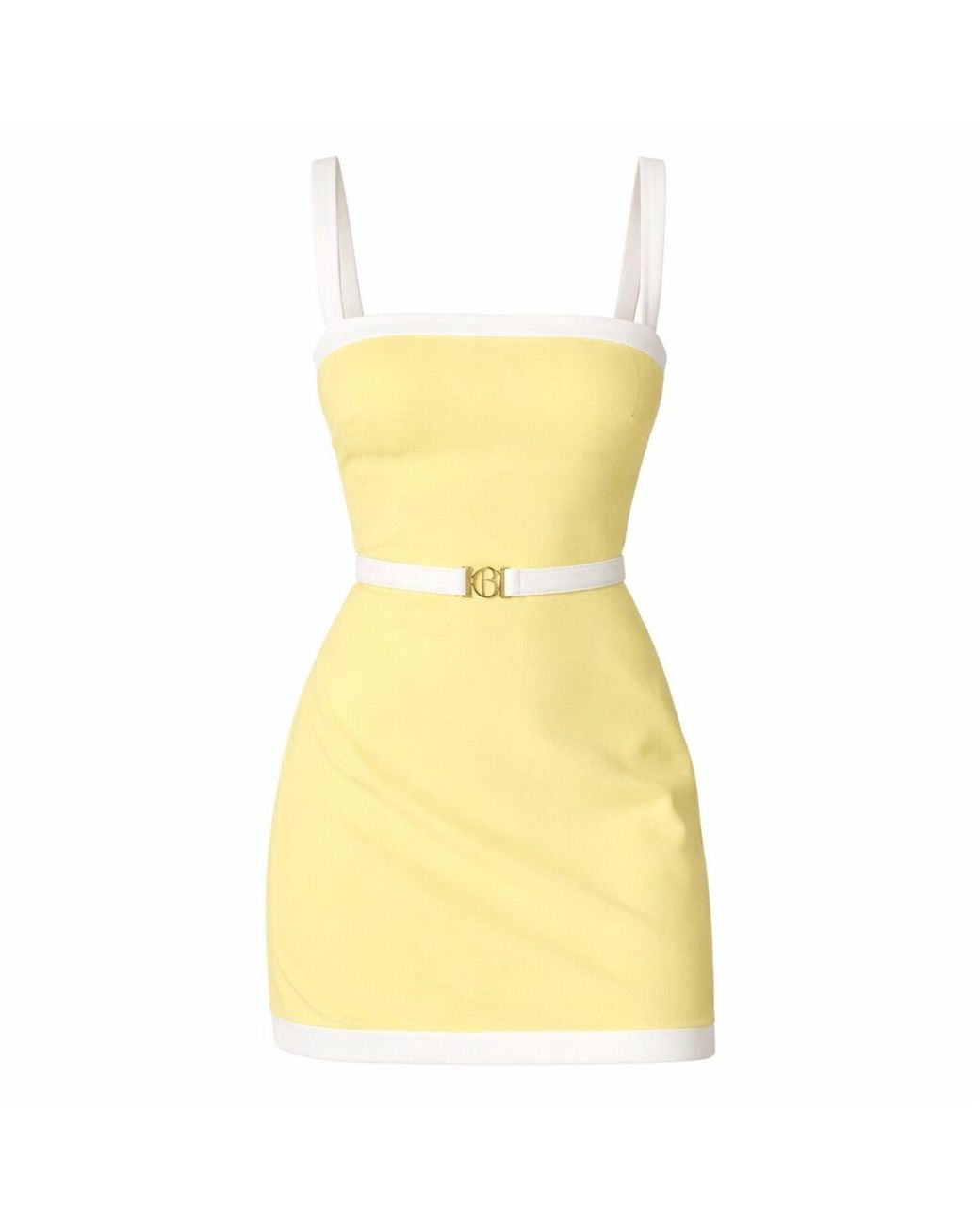Goldie Byrd Yellow Belted Cami Dress
