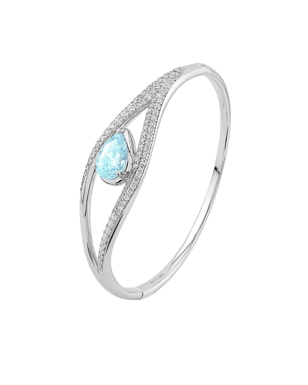 Arte Madrid Blue Sierra Pavé Contour Bangle