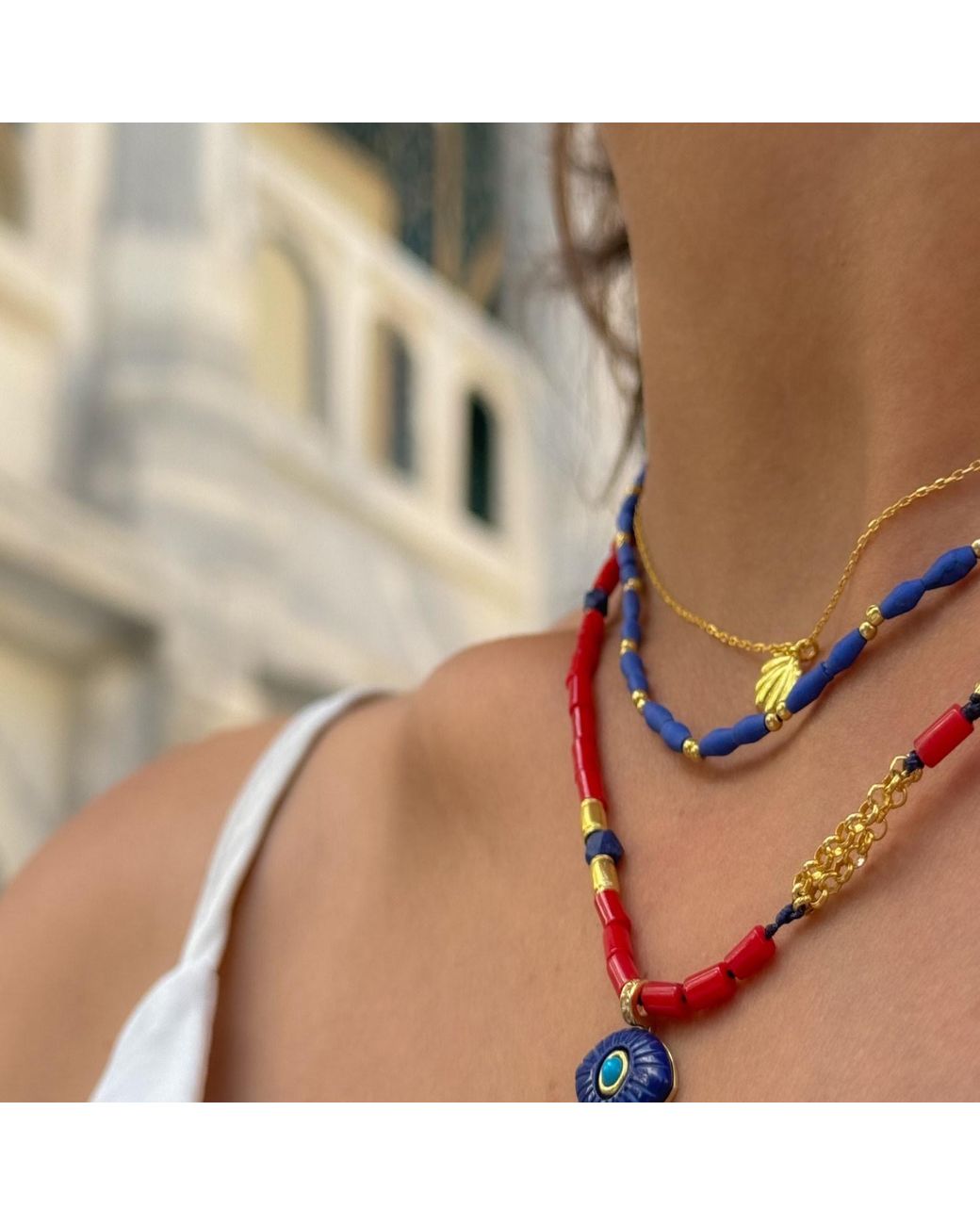 1610Istanbul Blue Summer Lapis Lazuli Necklace
