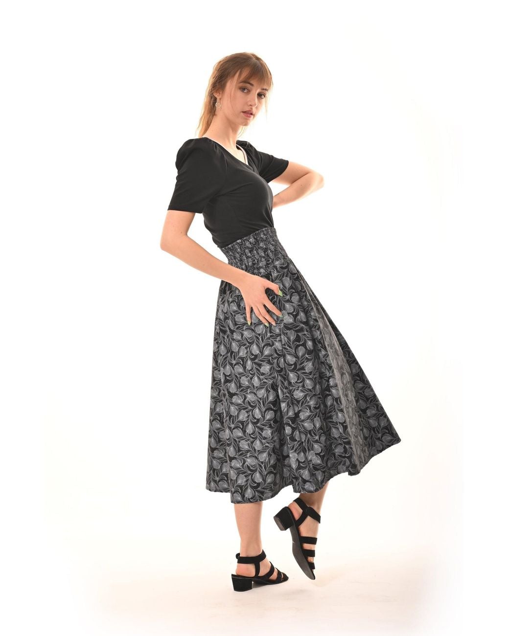 Frock Tales Black Belle Top With Scoop Neck