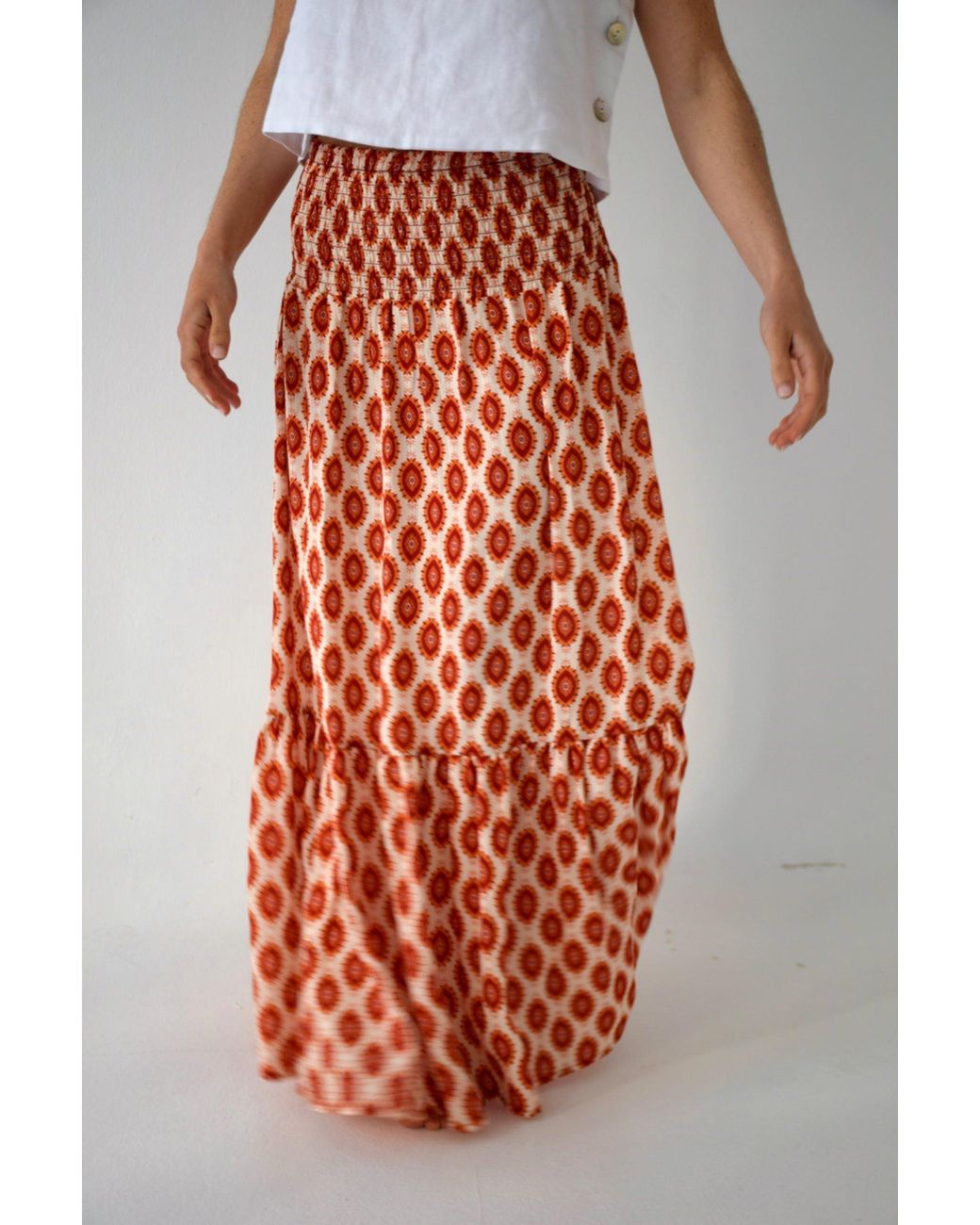 Mind Traveler Orange Indi Skirt