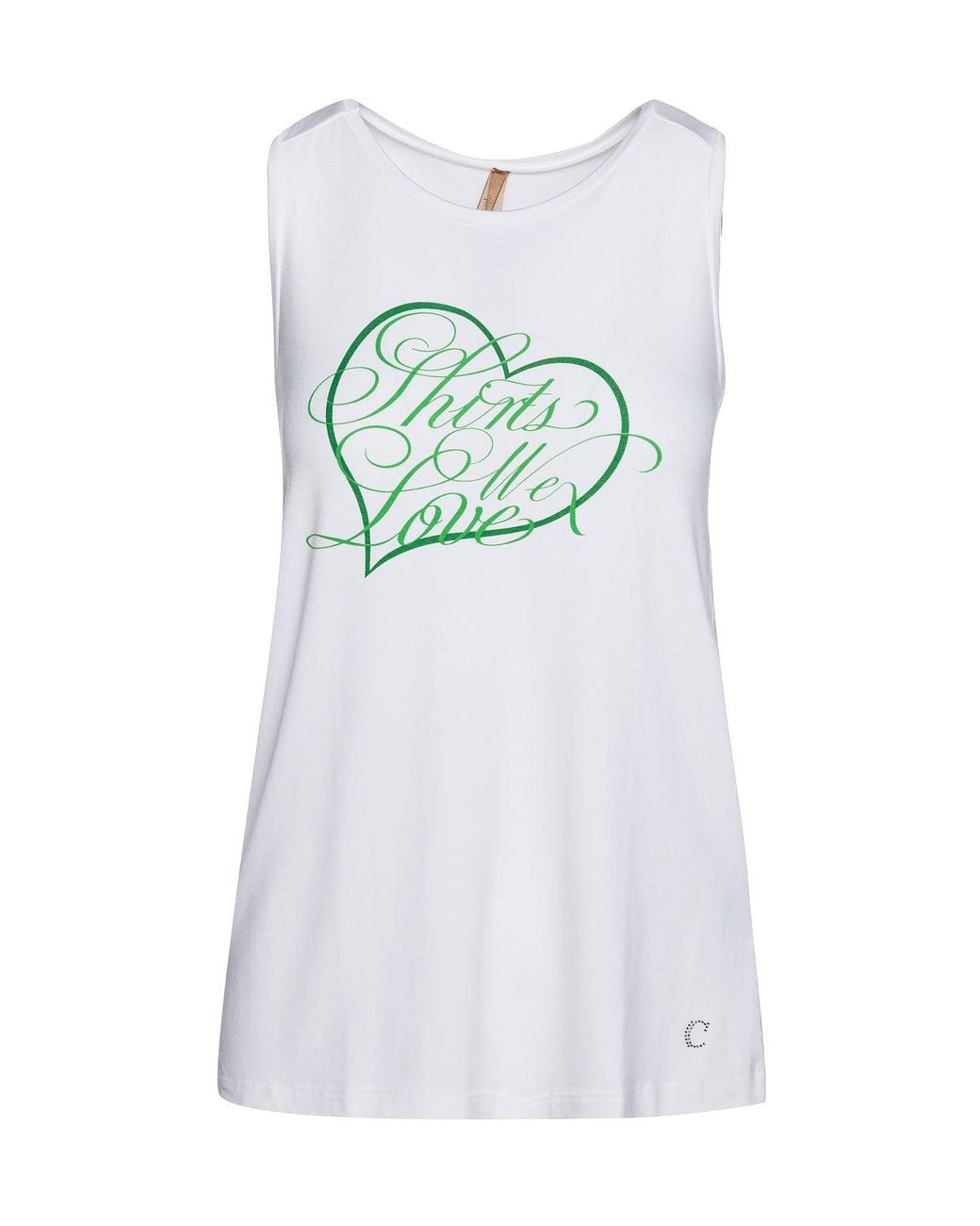 Conquista Gray Racer Back Print Top