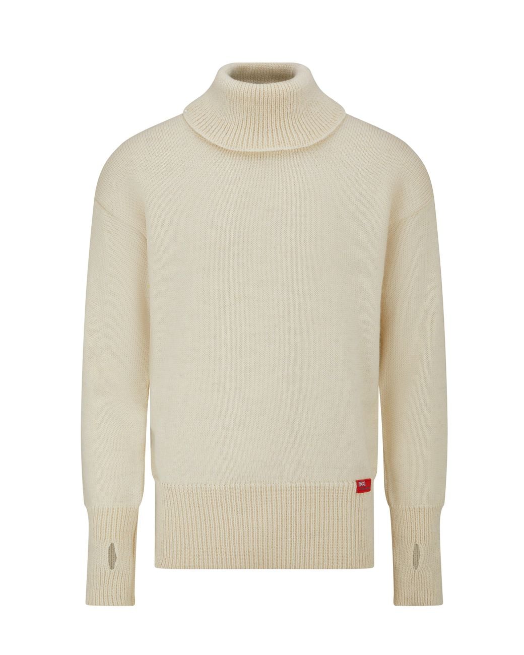 Arthur Beale White Oiled Wool Tor Jumper for men