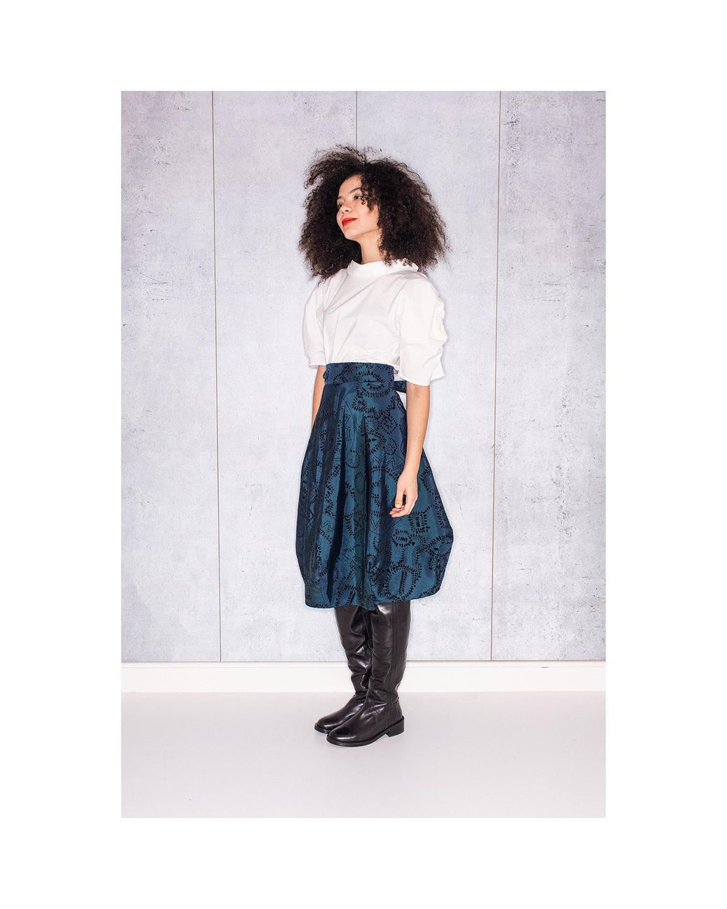 Bianca Popp Blue Wrapped Skirt