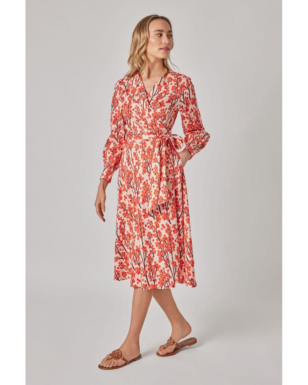 Marianna Déri Red Sea Buckthorn Wrap Dress