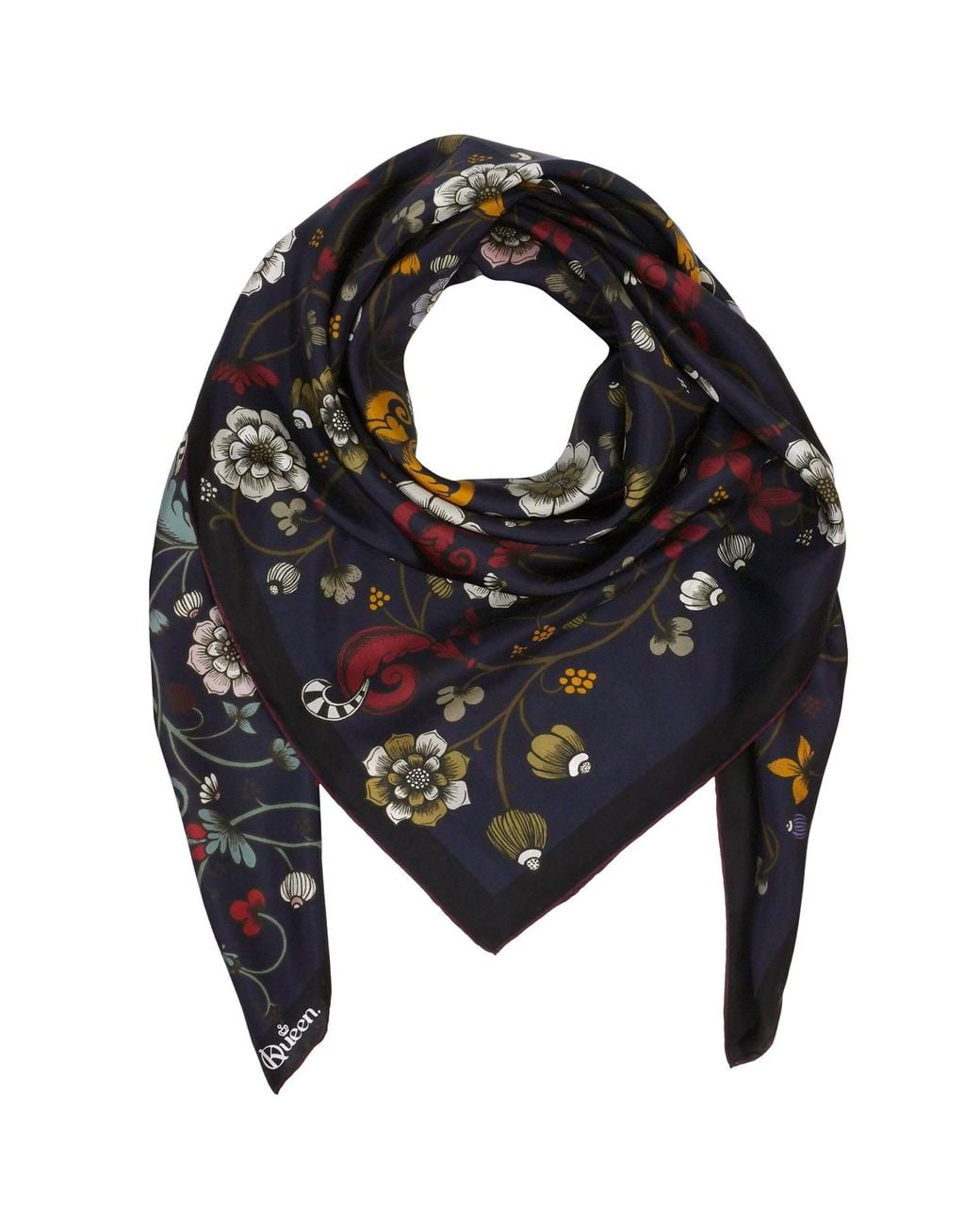 Kueen Black Silk Scarf