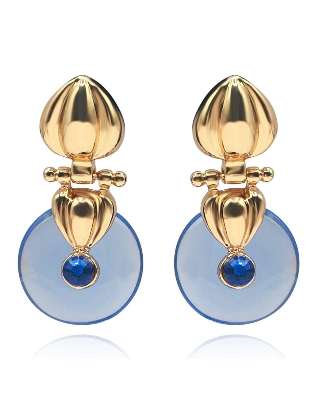 Michael Nash Jewelry Blue Annie Drop Earring With Sapphire Resin Drop