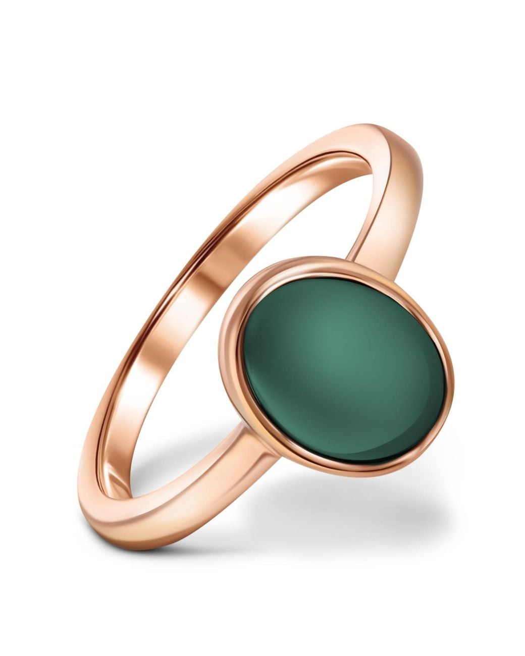 Rejected Hearts Club Green Onyx Healing Rose Stack Ring