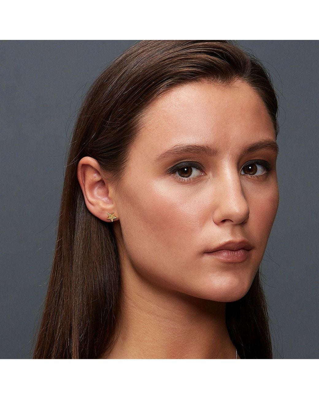 Edge Only Metallic Megastar Stud Earrings 18Ct Vermeil