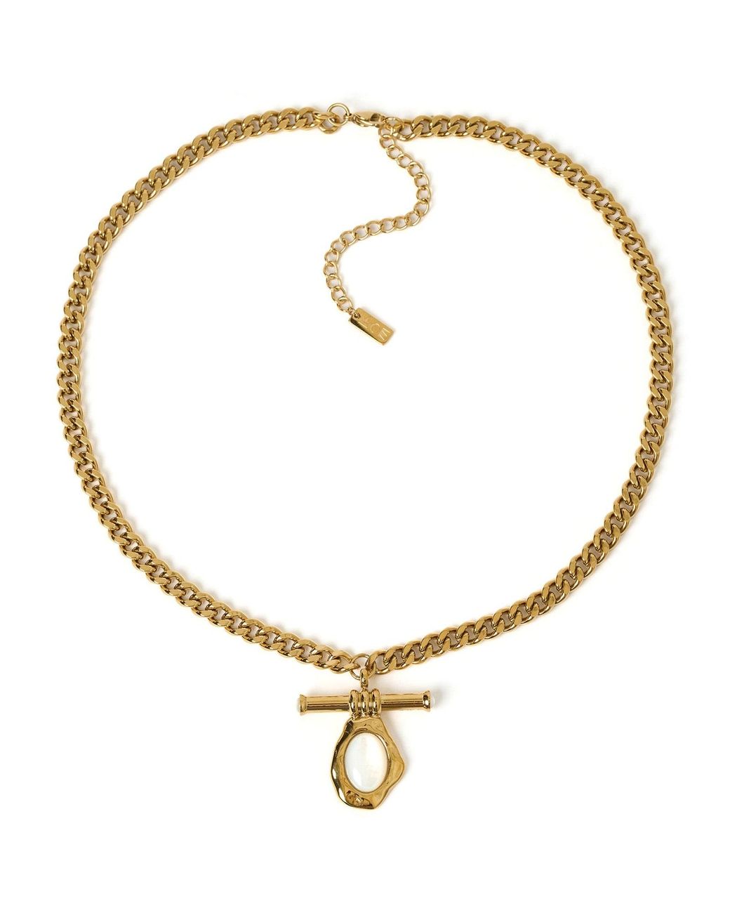 ARMS OF EVE Metallic Rafaella Mother Of Pearl Necklace