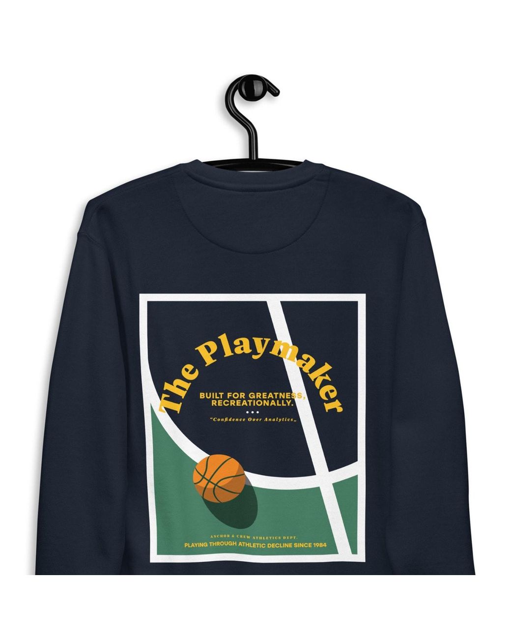 Anchor and Crew Blue The Playmaker Basketball Club League Organic Cotton Sweatshirt