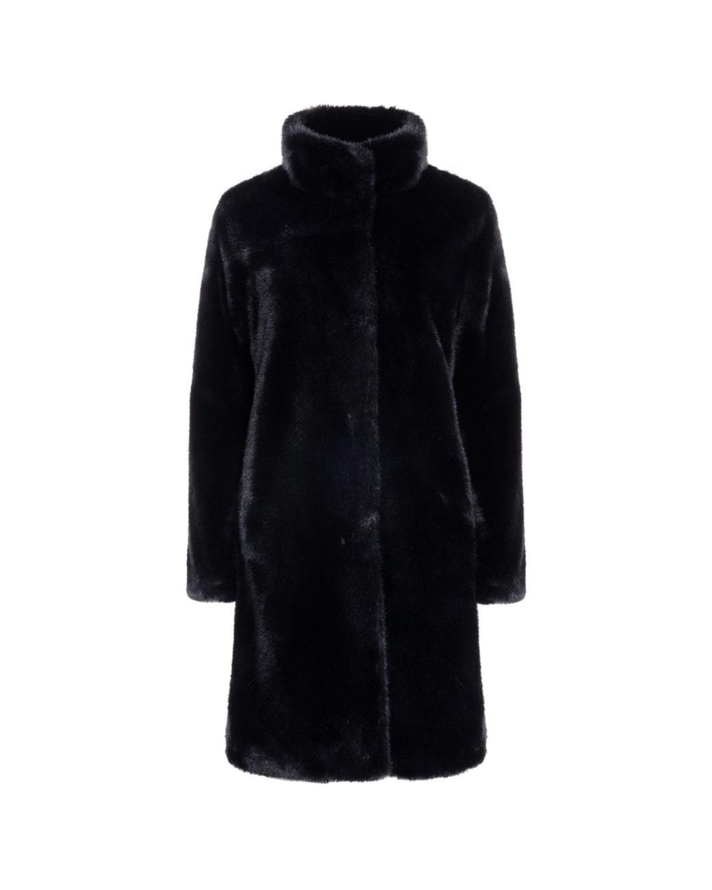 ISSY LONDON Black Millie Luxe Faux Fur Coat