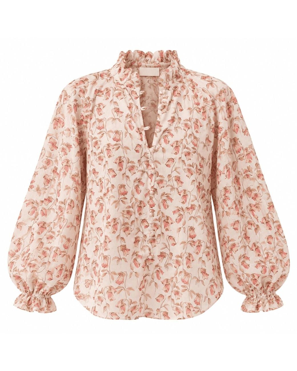 Exquise Pink Kathy High Neck Shirt